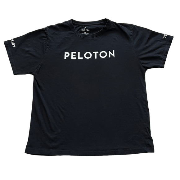 Peloton Century 100 Black Short Sleeve Logo T-Shirt, Size XL - Picture 1 of 5